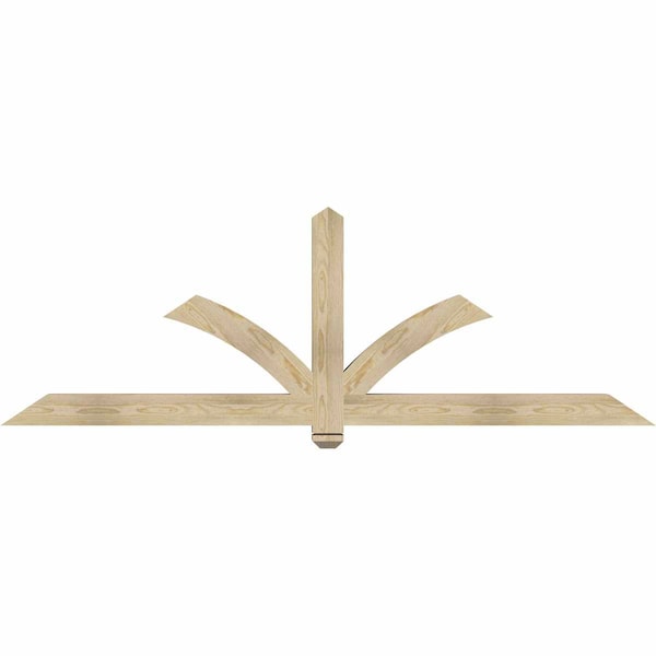 Ekena Millwork Redmond Rough Sawn Timber Gable Bracket, Douglas Fir, 84"W x 28"H x 4"D x 4"F, 8/12 Pitch GBW084X28X0404RED00RDF - main